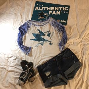 Women’s San Jose Sharks baseball tee
